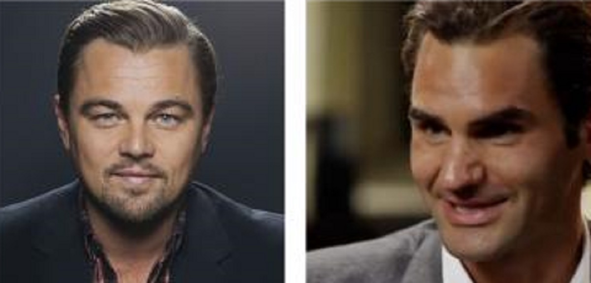 Wall Street, entrenadores ecológicos: choque bursátil entre Leonardo DiCaprio y Roger Federer