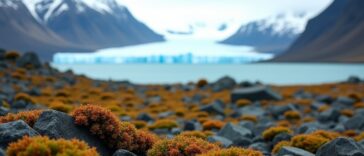 Progetto di una nuova città in Groenlandia con paesaggio artico