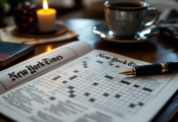 Immagine del Mini Crossword del New York Times con parole incrociate