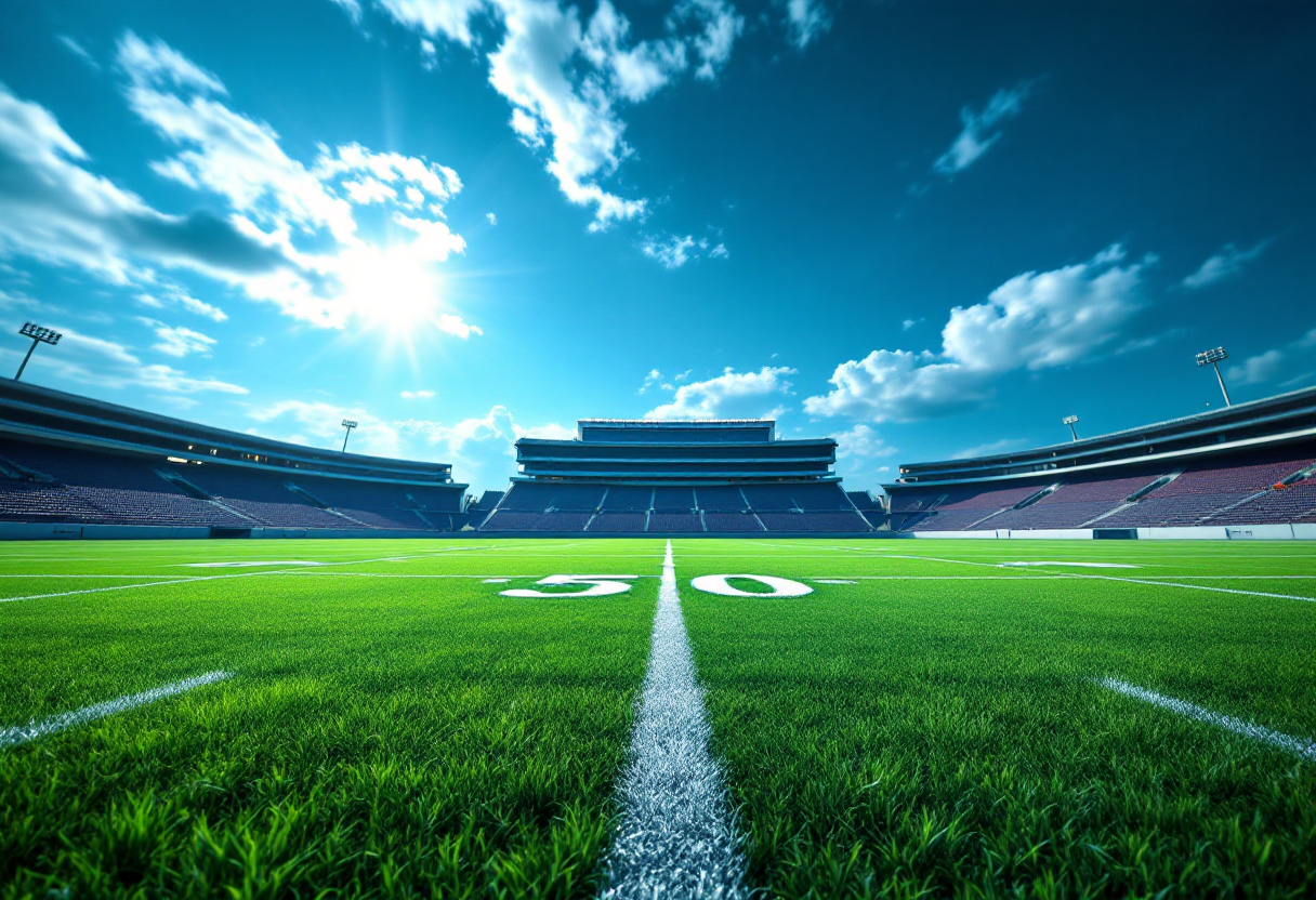 Logo de la NFL con fondo de redes sociales