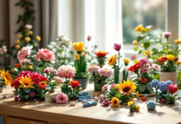 Set di Lego con fiori eterni per San Valentín