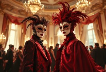 Scena del ballo in maschera nella stagione 4 di Bridgerton