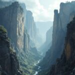 Immagine evocativa di The Gorge con elementi di mistero