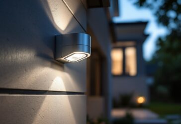 Luces de seguridad para exteriores en un jardín