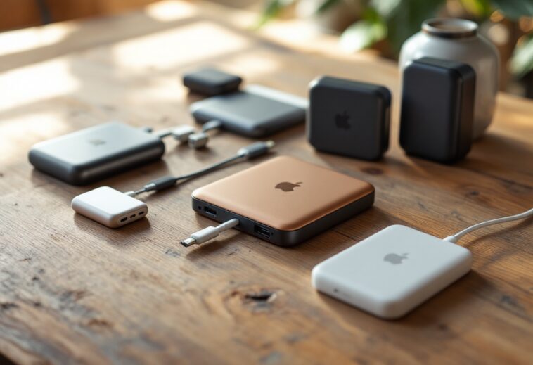 Baterías portátiles MagSafe en uso con un dispositivo
