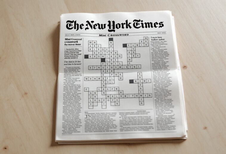 Giocatore che risolve il Mini Crossword del New York Times