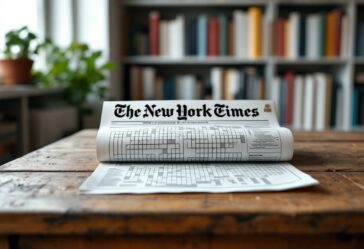 Mini Crossword del New York Times con parole incrociate