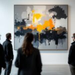 Pittura inquietante che rappresenta la narrativa di Severance