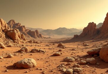 Rover de NASA explorando la superficie de Marte