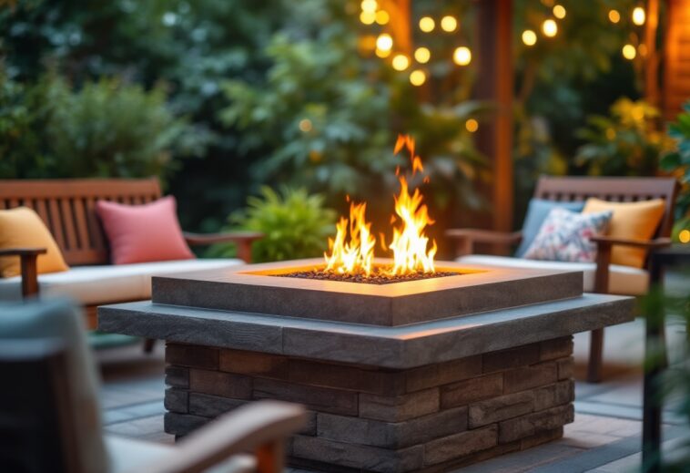 Tiki Smokeless Patio Fire Pit in uso all'aperto