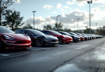 Vendita di veicoli usati Tesla durante proteste