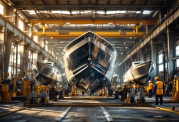 Imagen de un barco autónomo navegando en el mar