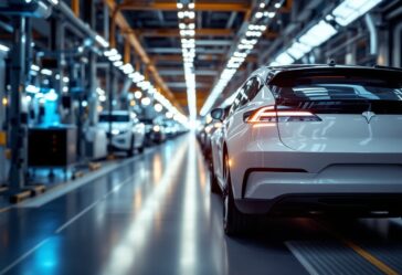 Immagine di un veicolo elettrico Tesla economico del futuro