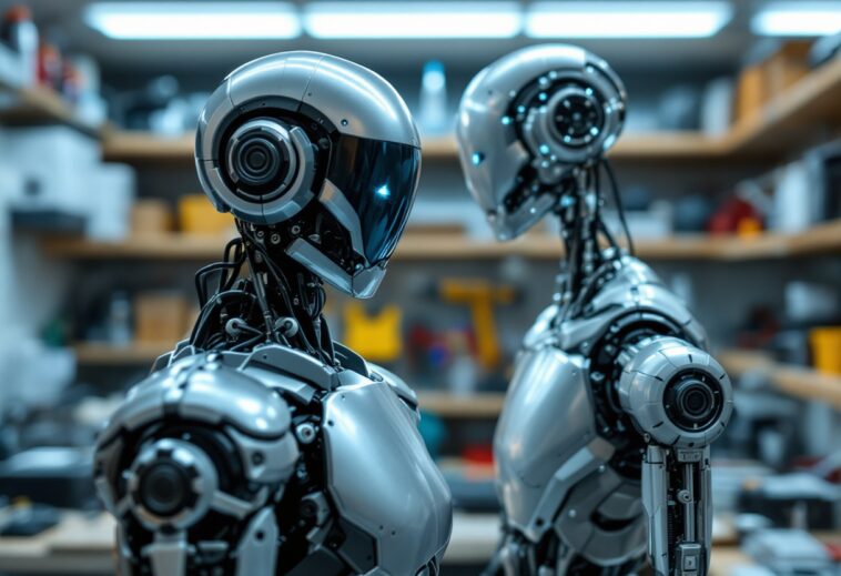 Logo di Hugging Face e Pollen Robotics insieme