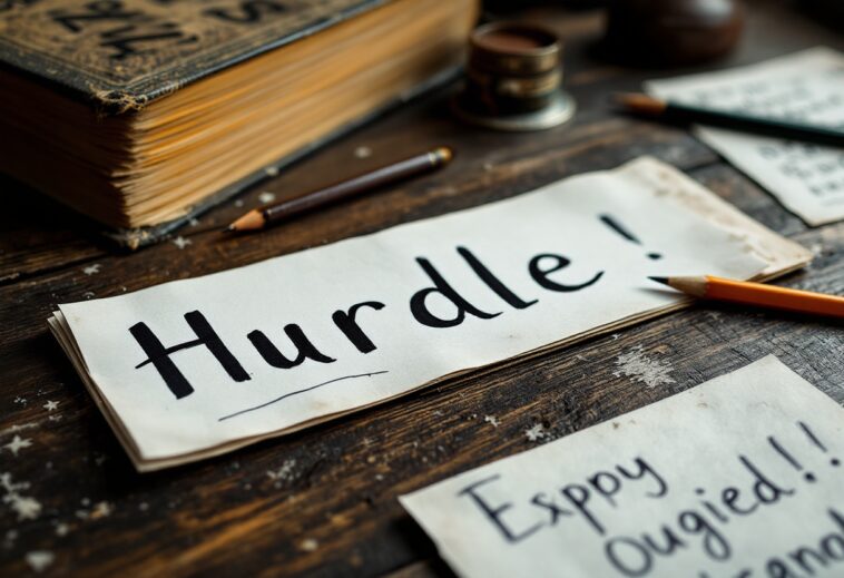 Imagen del juego Hurdle con letras y palabras