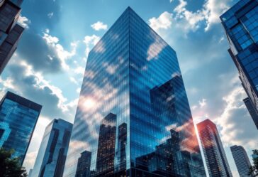 Logo de OpenAI con fondo financiero