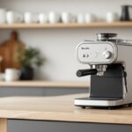 Macchina da caffè espresso Breville Bambino in azione