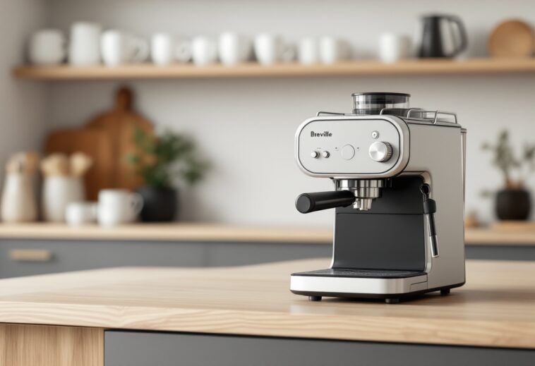 Macchina da caffè espresso Breville Bambino in azione