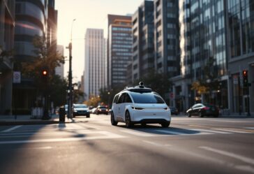Robotaxi de Uber y Waymo en las calles de Atlanta