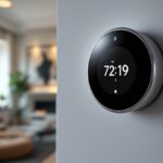 Termostato intelligente Google Nest con design moderno