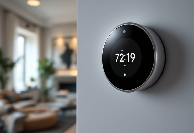 Termostato intelligente Google Nest con design moderno