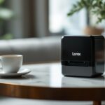Timbradora Lorex 2K Wi-Fi in un ambiente domestico moderno