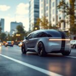 Vehículo autónomo de Waymo en una carretera moderna