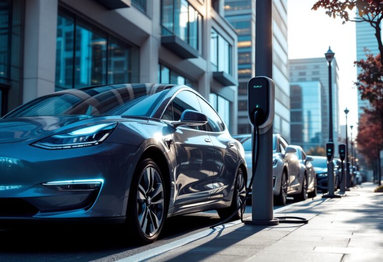 Screenshot dell'app Tesla per iPhone con attività live