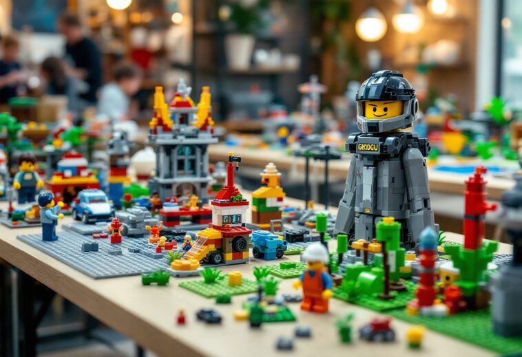 Immagine di Grogu costruito con mattoncini Lego