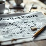 Crucigramas mini del New York Times en una mesa