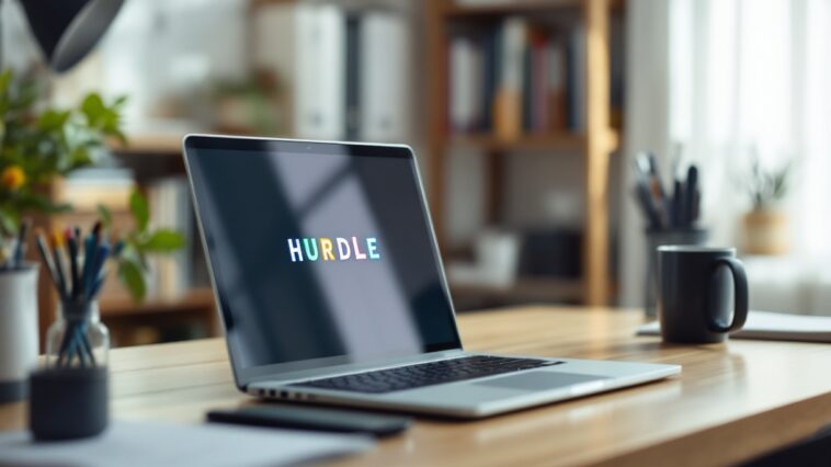 Giocatore che affronta il gioco di parole Hurdle