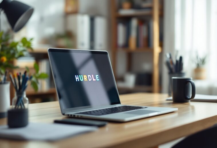 Giocatore che affronta il gioco di parole Hurdle