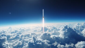 Starship di SpaceX durante il volo di prova finale