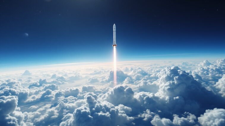Starship di SpaceX durante il volo di prova finale
