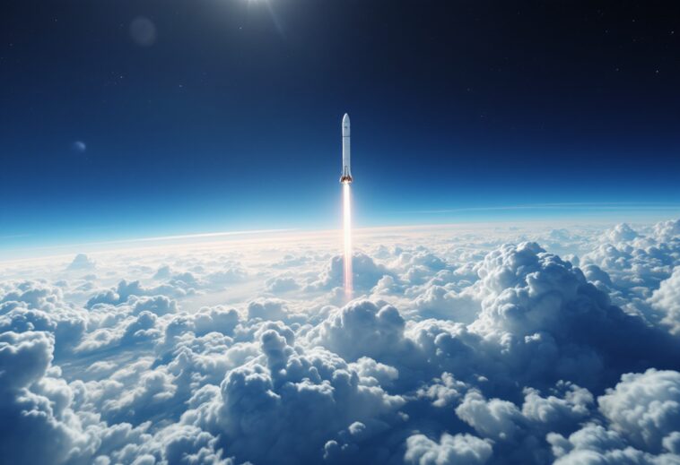 Starship di SpaceX durante il volo di prova finale