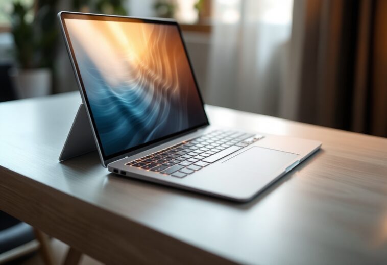 Lenovo Yoga 9 in modalità laptop e tablet
