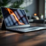 Lenovo Yoga 9 en uso, mostrando su diseño moderno