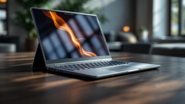 Lenovo Yoga 9 en uso, mostrando su diseño moderno