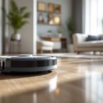Robot aspiratore Roborock in azione su un pavimento