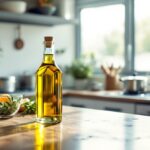 Sam Altman utilizando aceite de oliva en una receta