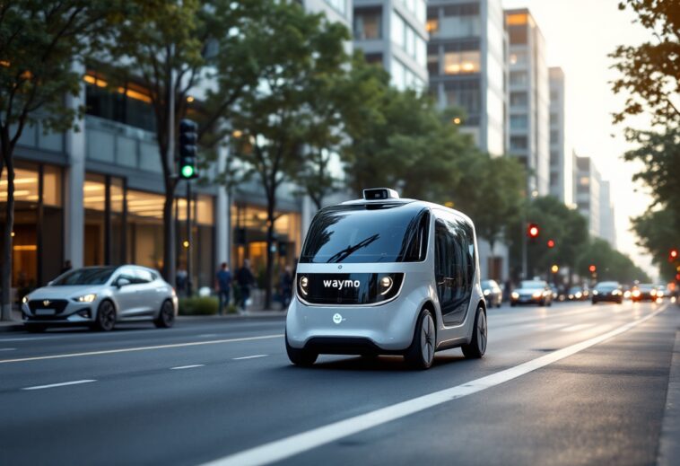 Vehículo Waymo autónomo en una carretera segura