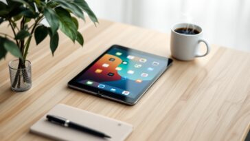 iPad Mini en un entorno moderno y funcional
