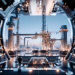 Logo di Google e TAE Technologies con simbolo di fusione nucleare