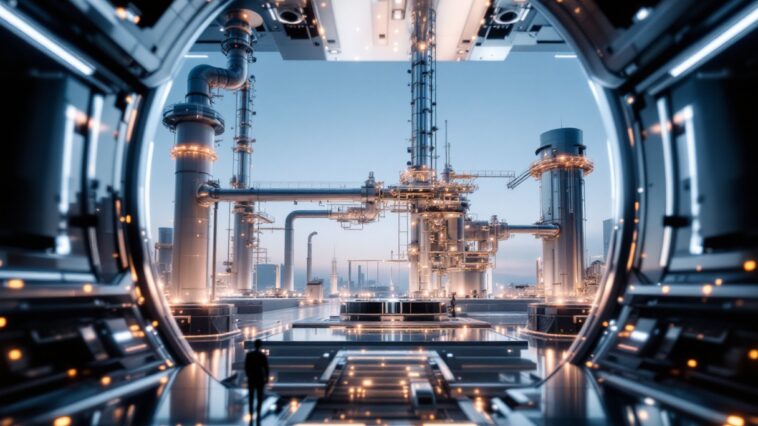Logo di Google e TAE Technologies con simbolo di fusione nucleare