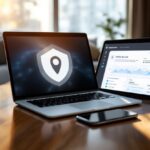 Immagine che promuove la sicurezza online con AdGuard
