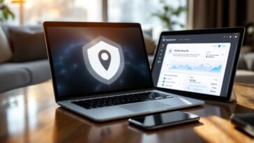 Immagine che promuove la sicurezza online con AdGuard