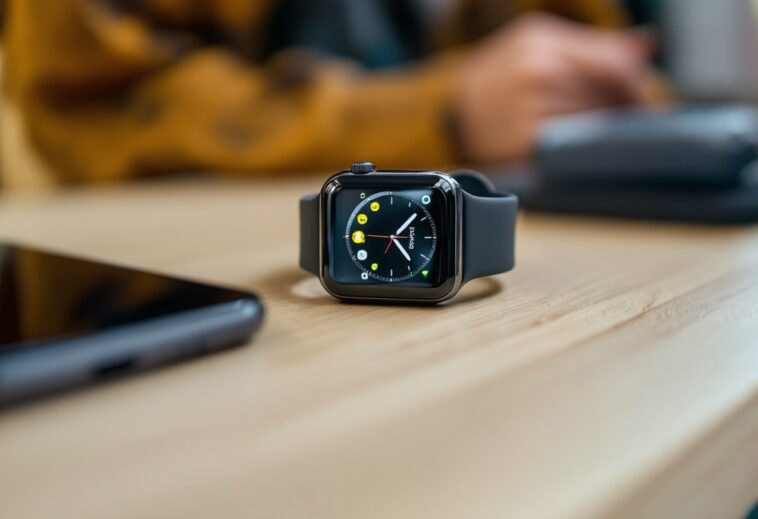 Logo di Snapchat su uno schermo di Apple Watch