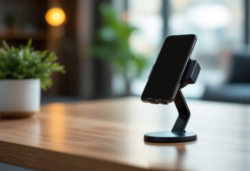 Soporte magnético ajustable para smartphone en uso
