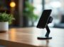 Soporte magnético ajustable para smartphone en uso