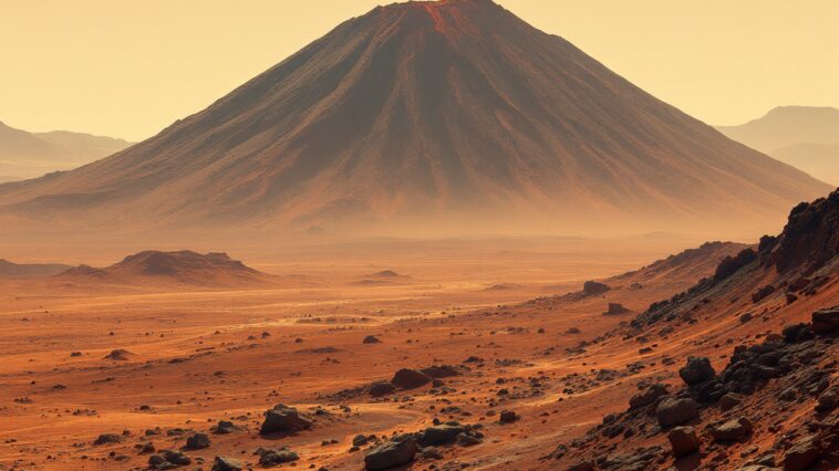 Immagine del vulcano su Marte catturata dalla NASA